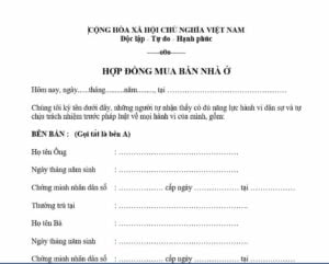 hợp đồng mua bán đất chưa có sổ đỏ